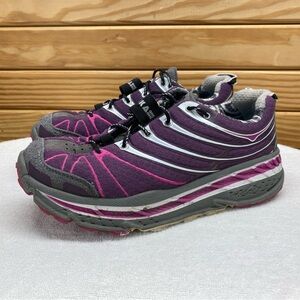 Hoka One One Womens 8.5 US Stinson Trail Running Shoes Purple Gray F10014A
